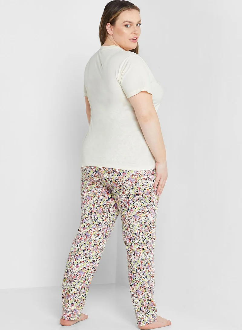 Ginger Plus Graphic Printed Pyjama Set