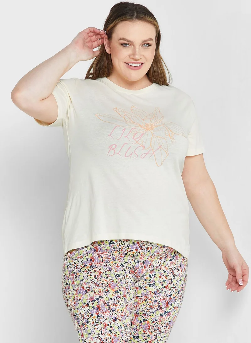 Ginger Plus Graphic Printed Pyjama Set
