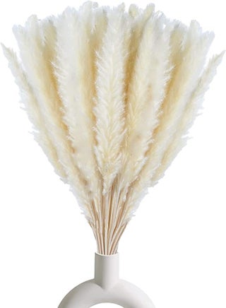 Fancy Natural Dried Original Pampas Grass -Tall Extra Fluffy- Faux Artificial Dried (10)