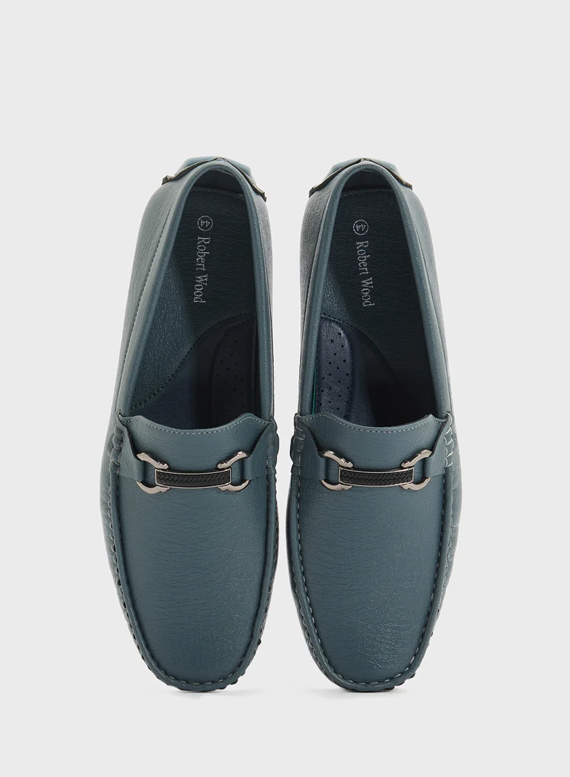 Robert Wood Trim Detail Loafers