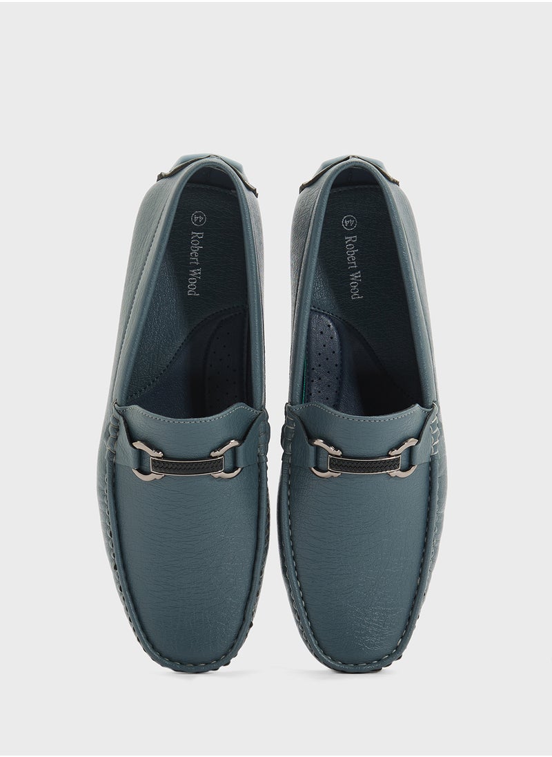 Robert Wood Trim Detail Loafers  - Image 3