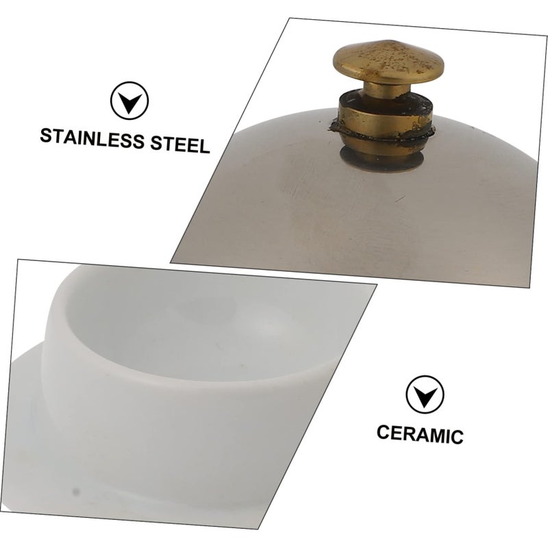 Ceramic Butter Dish With Lid French Butter Container Multi Functional Serving Plate - Image 4