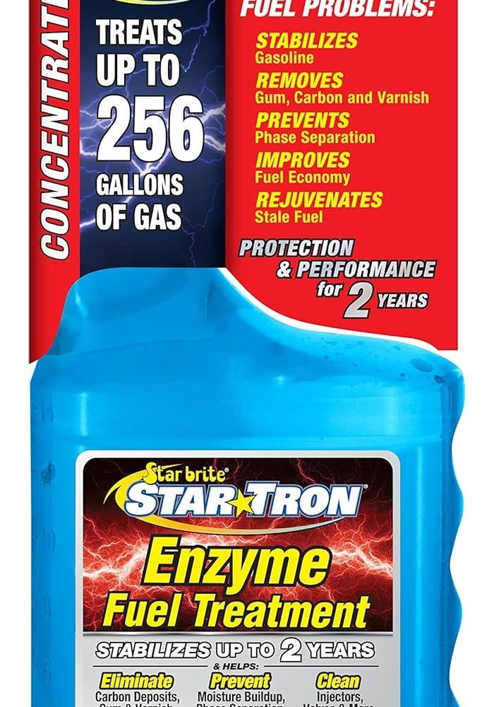 Star Brite علاج وقود إنزيم ستار ترون المركز 16 أونصة سائلة يعالج حتى 256 جالونًا يجدد ويثبت البنزين القديم يعالج مشاكل الإيثانول يحسن كفاءة استهلاك الوقود يقلل الانبعاثات يزيد من القوة الحصانية - Image 1