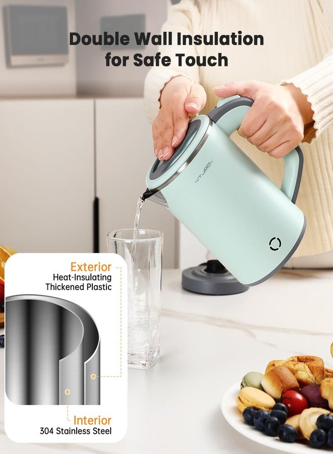 WTJMOV Small Electric Kettle Stainless Steel, 0.8L Portable Tea Kettle Auto Shut-off, Low Power Hot Water Kettle for Camping, Travel, Office and More - Image 5