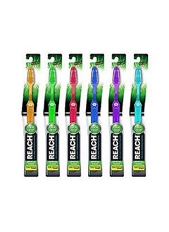 REACH Toothbrush Full Head 6 Brushes Medium, 6 Count (Pack Of 1) 