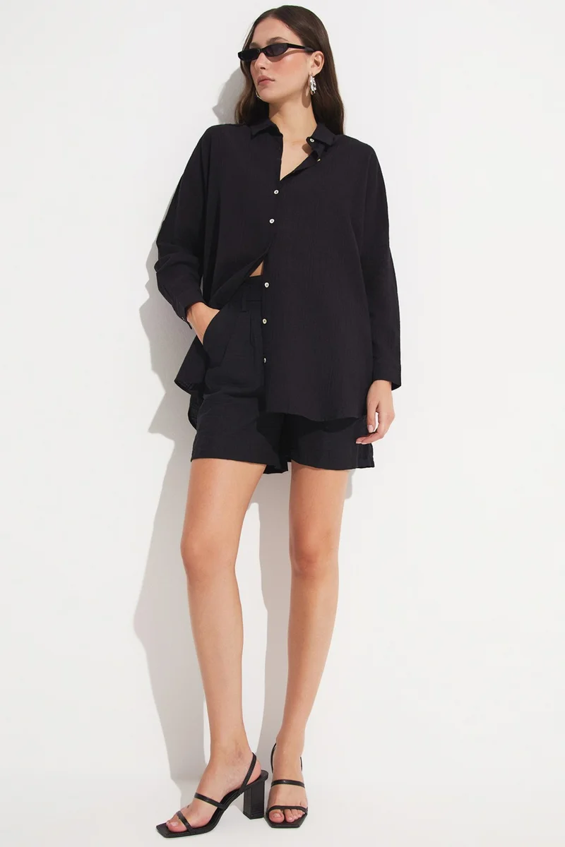 JUNE Women's Exclusive Oversize/loose Cut 100% Cotton Shirt
