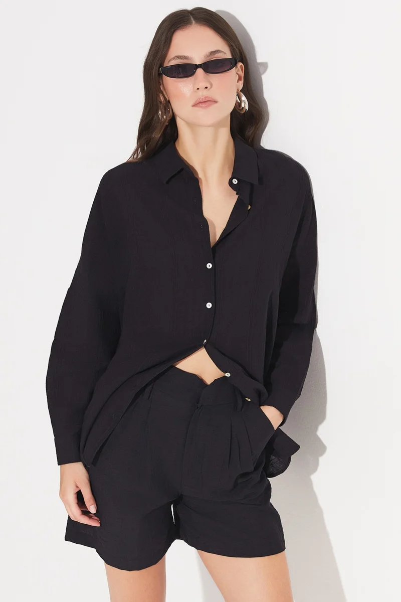 JUNE Women's Exclusive Oversize/loose Cut 100% Cotton Shirt