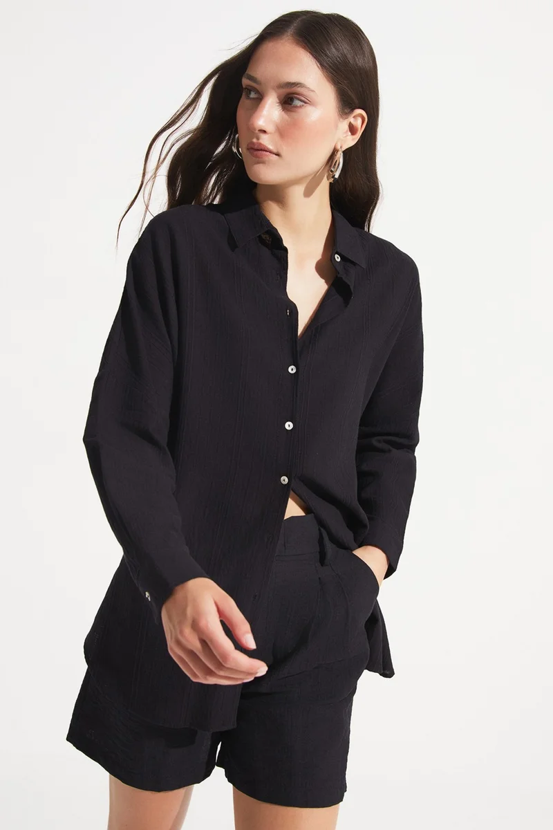 JUNE Women's Exclusive Oversize/loose Cut 100% Cotton Shirt