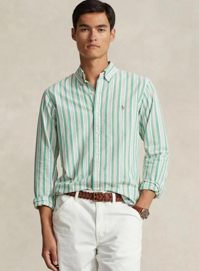 POLO RALPH LAUREN Custom Fit Striped Oxford Shirt