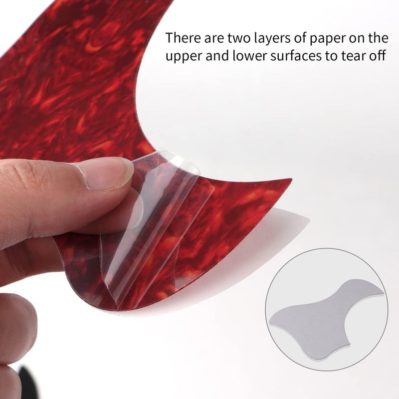 Device Of Urban Infotech حماية صوتية للجيتار ذات لاصق ذاتي على شكل طائر من قوقعة السلحفاة (أسود) - Image 5