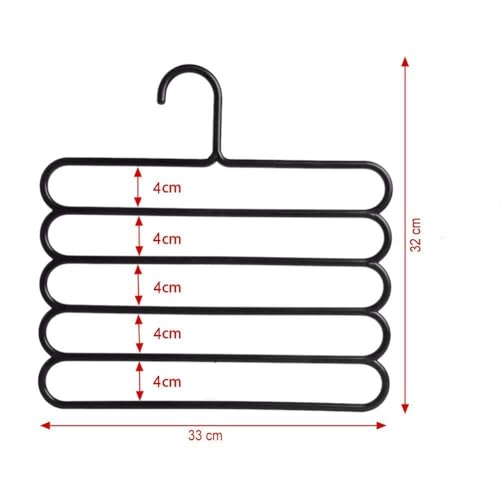 SpaceOrganizer 360-Degree Rotating Clothes Hanger, Multi-Purpose Wardrobe Organizer for Pants and Suits (5 Layer Clothes Hanger, 5PCS) - Image 4