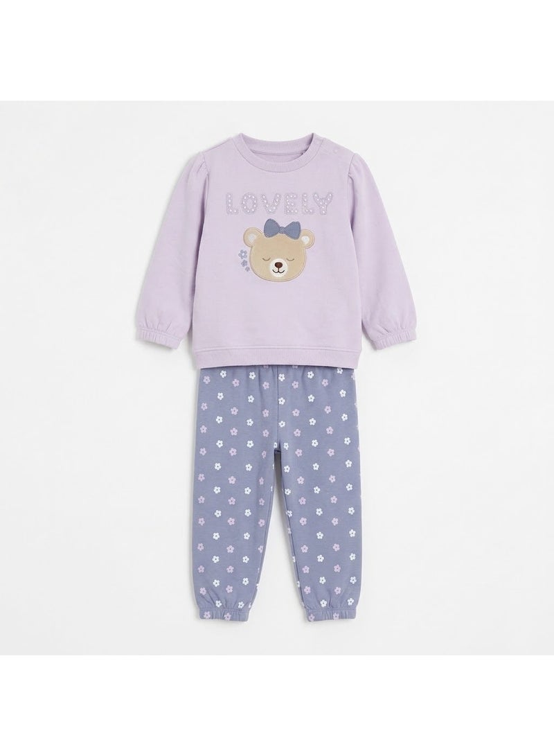 Funny bunny pajama Print lovely PURPLE Code 26512 - Image 1