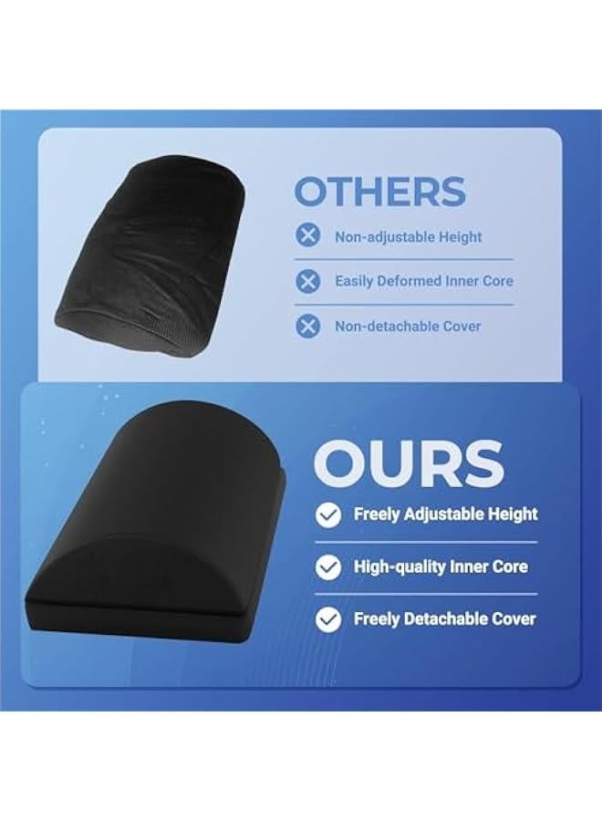 TRASSLE Foot Rest for Under Desk at Work-Versatile Foot Stool with Washable Cover,Ergonomic Design Comfortable Footrest,Home and Office to Relieve Back,Lumbar,Knee Pain - Image 3