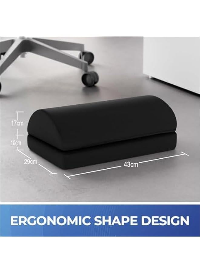 TRASSLE Foot Rest for Under Desk at Work-Versatile Foot Stool with Washable Cover,Ergonomic Design Comfortable Footrest,Home and Office to Relieve Back,Lumbar,Knee Pain - Image 4