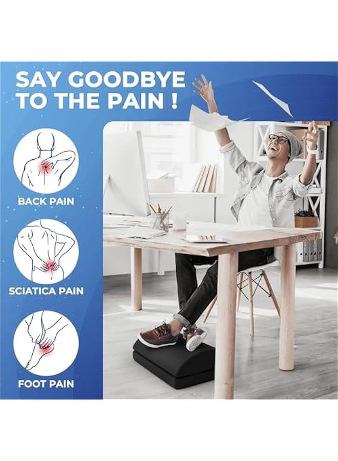 TRASSLE Foot Rest for Under Desk at Work-Versatile Foot Stool with Washable Cover,Ergonomic Design Comfortable Footrest,Home and Office to Relieve Back,Lumbar,Knee Pain - Image 5