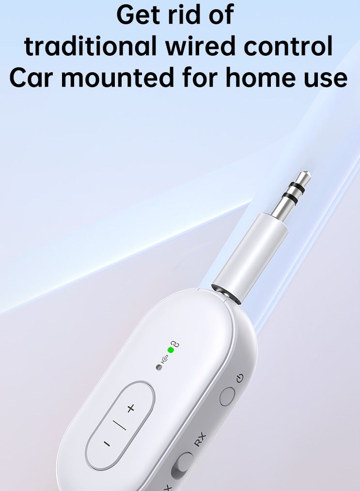 M MIAOYAN Bluetooth 5.4 Audio Transmitter & Receiver – Dual TX/RX Adapter for Car, Plane & Home | Hi-Fi Sound | 1-to-2 Pairing | 18H Battery  - Image 2