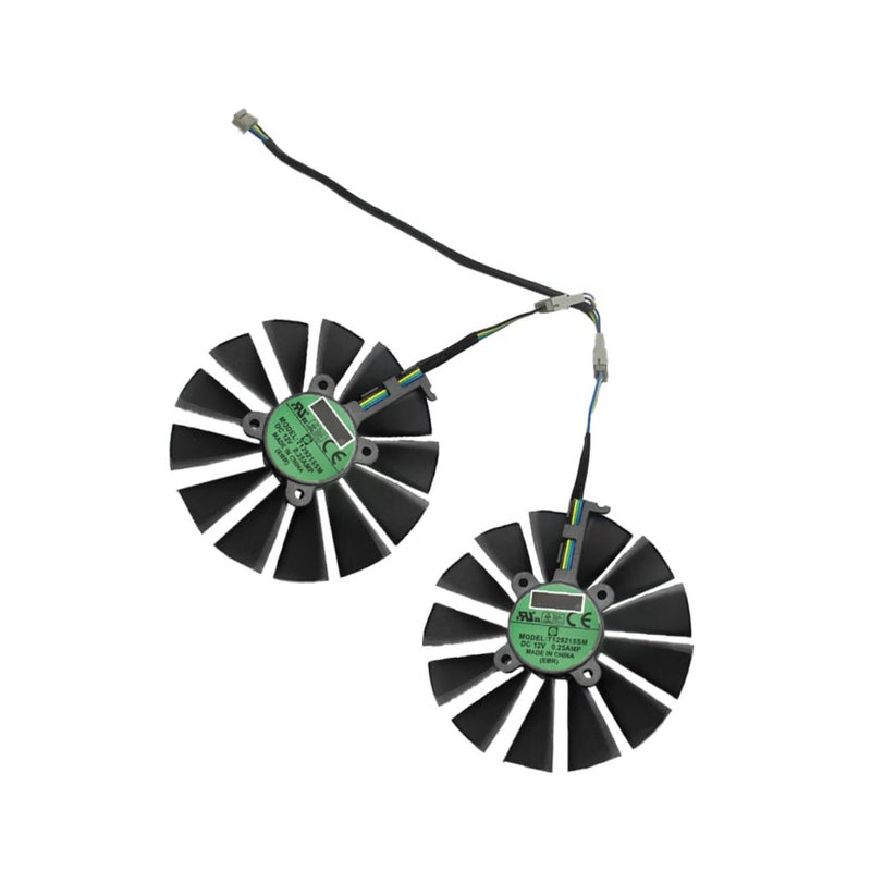 Replacement GPU Cooling Fan 2 Pack Easy to Install for Graphics Card Repair - Image 2