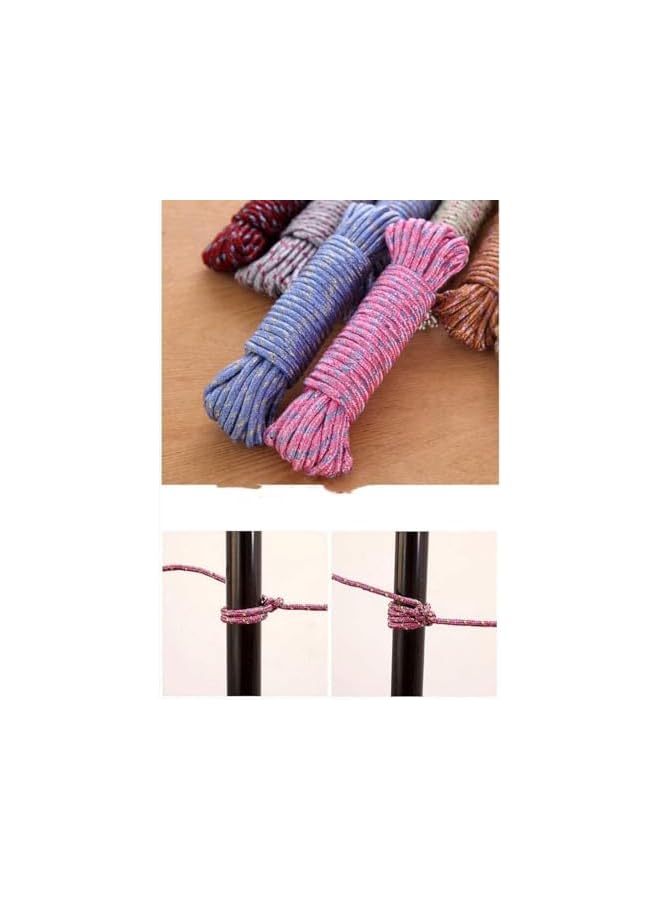The Bros Nylon Rope 10 Mtr-4 MM, Nylon Braided Rope Twine Rustic Cord, Camping, Wedding Decoration, Packing, Garden, Boating, Bundling Wrapping Floristry Arts Crafts, Multi-Purpose - Assorted colors  - Image 4