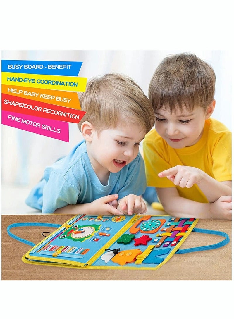 PYEBE Dinosaur Busy Board for 2 3 4 Year Old Toddler Travel Toys Montessori Sensory Board Preschool Learning Toy Educational Activities Board for Fine Motor Skills Gift for Boys Girls - Image 2