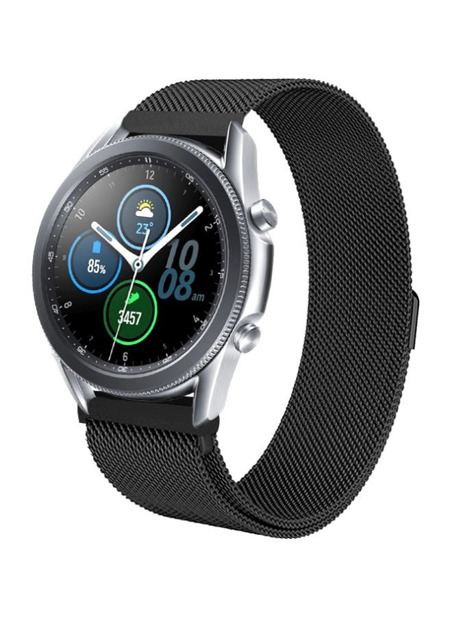 Perfii Stainless Steel Replacement Band For Samsung Galaxy Watch 3 45mm Black - Image 2