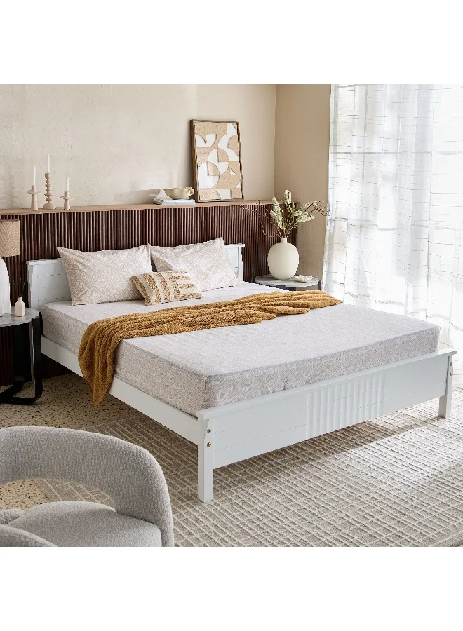Home Box Madison Burnley Cotton Printed Super King Fitted Sheet - 200x200+30 cm