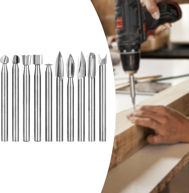 10x Wood Carving Bit for Rotary Tools Electric Carving Tool Carving Tools - Image 5