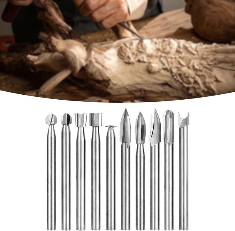 10x Wood Carving Bit for Rotary Tools Electric Carving Tool Carving Tools - Image 4