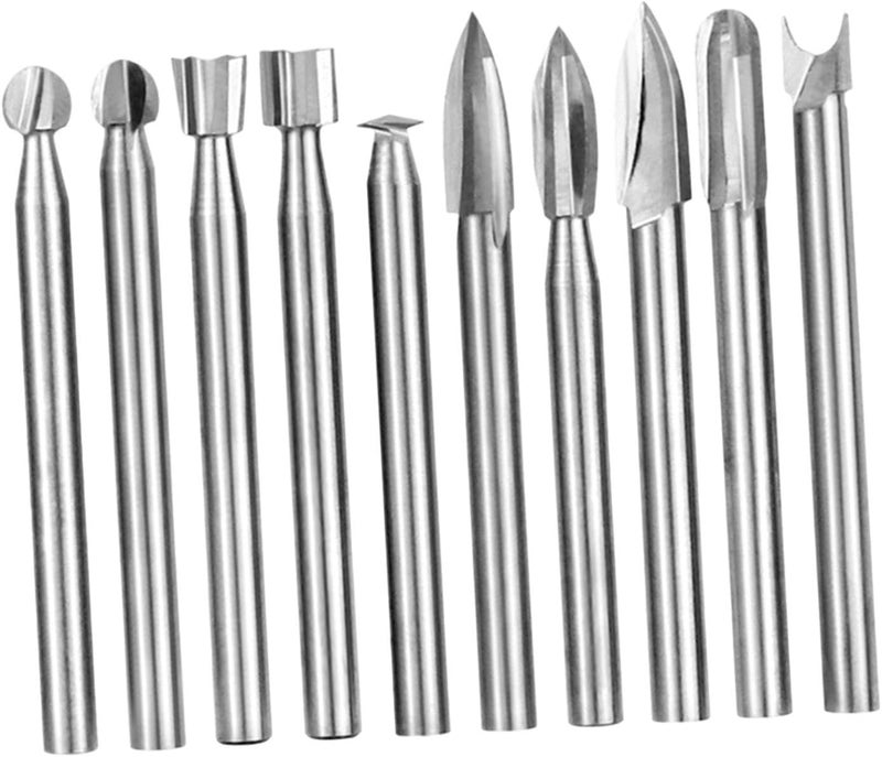 10x Wood Carving Bit for Rotary Tools Electric Carving Tool Carving Tools - Image 1