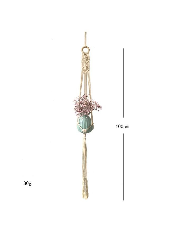 Bluejw New Bohemian Tapestry Cotton Rope Hand-woven Net Bag Plant Hanging Basket Home Decorative Wall Hanging  - Image 1