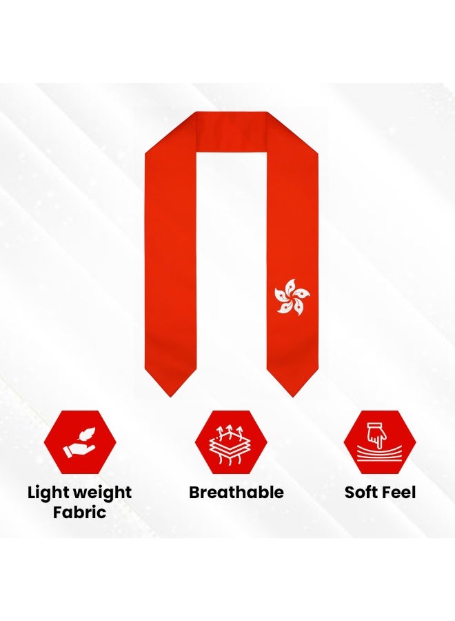 وشاح هونغ كونغ - إكسسوار ناعم وخفيف الوزن للتجمعات الرياضية والاحتفالات الوطنية ومهرجانات الشوارع والمسيرات والملابس الخارجية - Image 4
