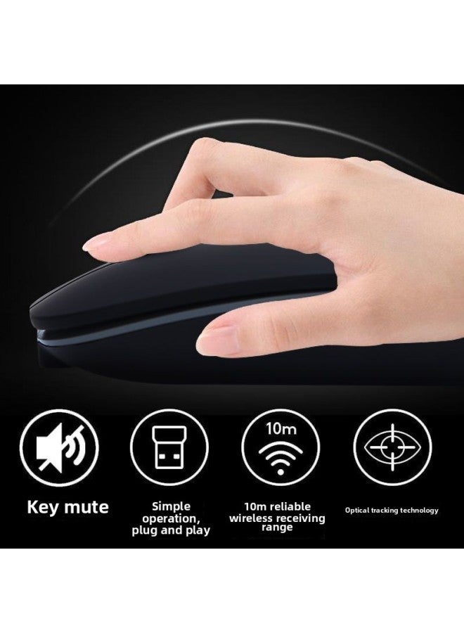 【mobile Phone Can Also Be Used】 Charging Wireless Mouse Office Laptop General Game Optional Bluetooth Mouse-color:Rechargeable Version 【on Silent】 Space Silver - Image 3