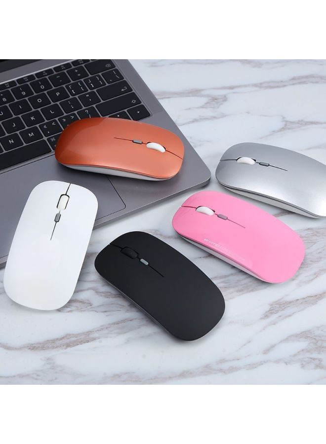 【mobile Phone Can Also Be Used】 Charging Wireless Mouse Office Laptop General Game Optional Bluetooth Mouse-color:Rechargeable Version 【on Silent】 Space Silver - Image 4