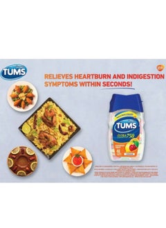 TUMS Ultra-powerful chewable anti-acid tablets to relieve heartburn with fruit flavor (2 packs)  - Image 3