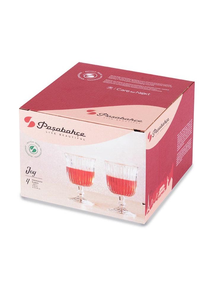 Paşabahçe Pasabahce Joy Stemware 255cc – 4-Piece Drinking Wine Glass Set GB - Image 3