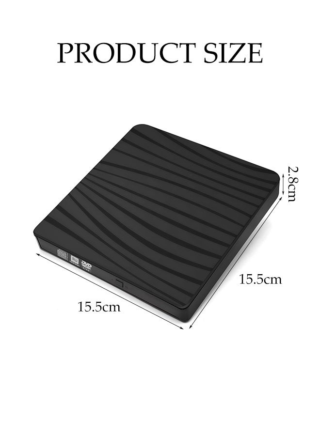 DUNISO External  Drive with USB 3.0 and Type-C,Portable DVD/CD Reader with Non-slip Rubber pad,suitable for Laptop,Desktop and more - Image 2