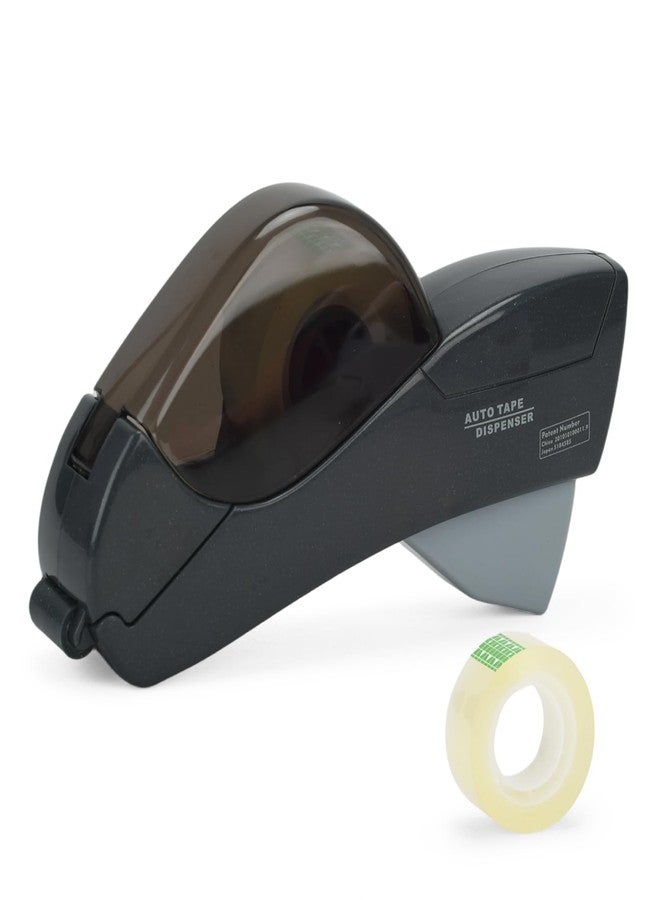 MFBJXC Handheld Auto Tape Dispenser - Wrapping Paper Cutter and Tape Dispenser, Fits 1/2" to 3/4" Tape (Include 1 Roll), Safe & Easy to Cut for Gift Wrap, Crafts, Office Use (Grey) - Image 1