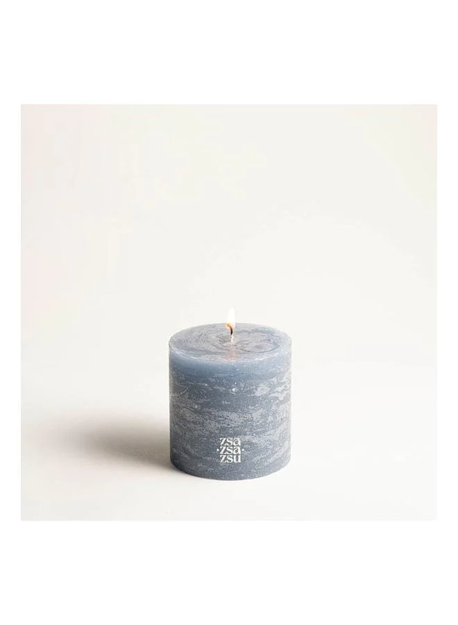Zsa Zsa Zsu Deurne Blue Paraffin Candle 9x9x9 cm.