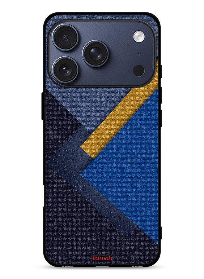 Tolwak Apple iPhone 17 Pro Protective Case Cover Triangles Leather Shades Pattern - Image 1