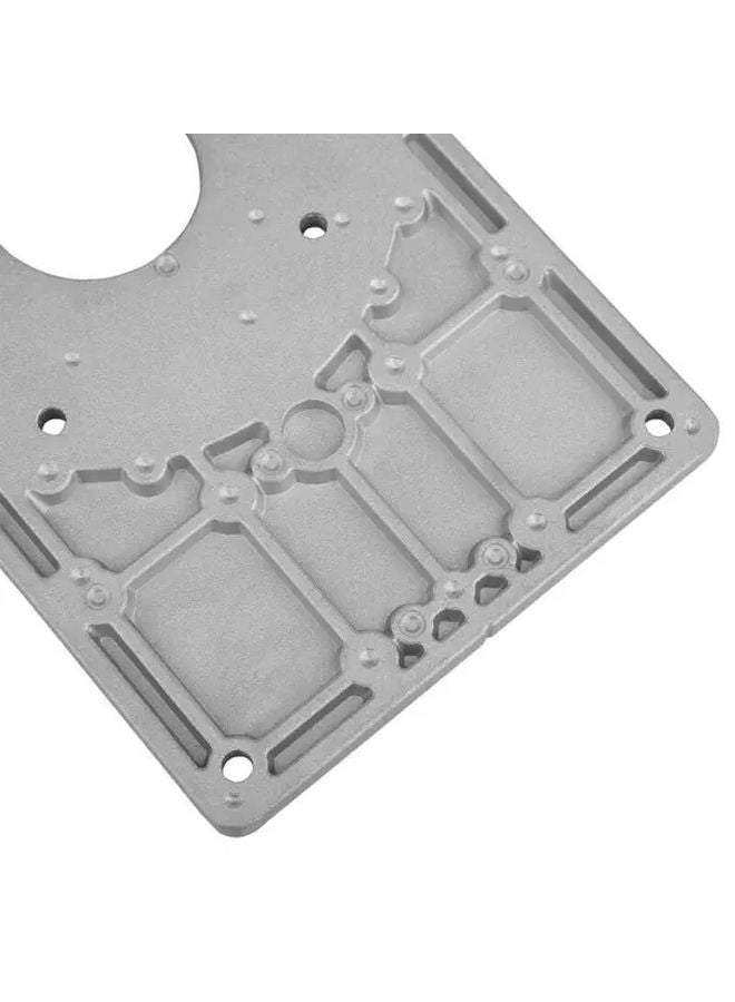 Silvery Grey Aluminum Router Table Insert Plate With 4 Precision Rings Matte Finish - Image 5