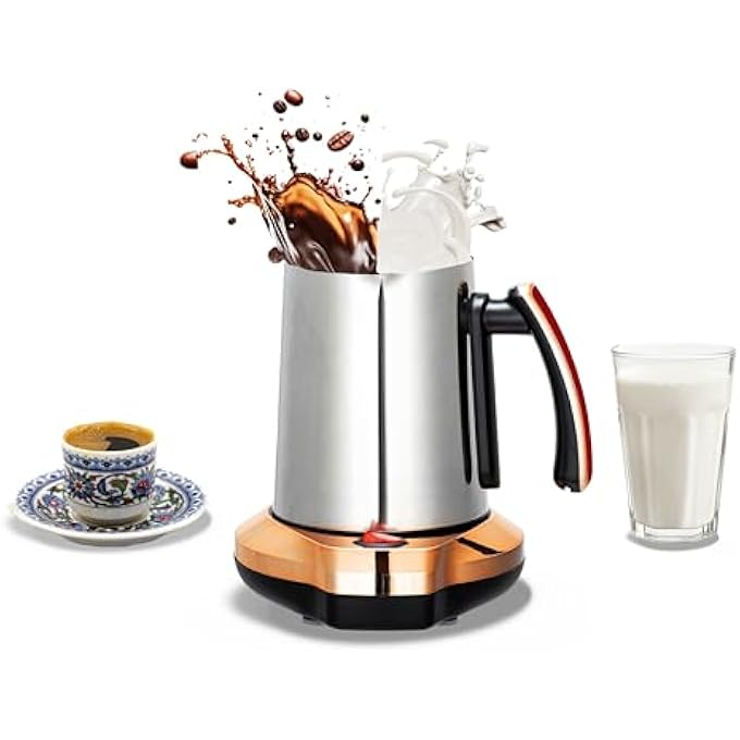 استنبولي  وعاء كهربائي من الفولاذ المقاوم للصدأ بقاعدة رخامية غير لاصقة مثالي للحليب والقهوة التركية والكرك - Image 2