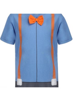 Blippi Boys’ Roleplay T- Shirt And Hat Set For Toddler, Little And Big Kids - Blue/Orange  - Image 4