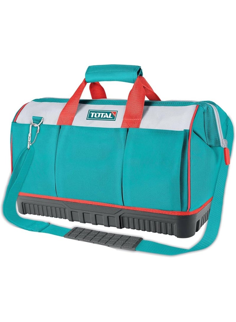 TOTAL 16-inch canvas tool bag with plastic base - Image 1