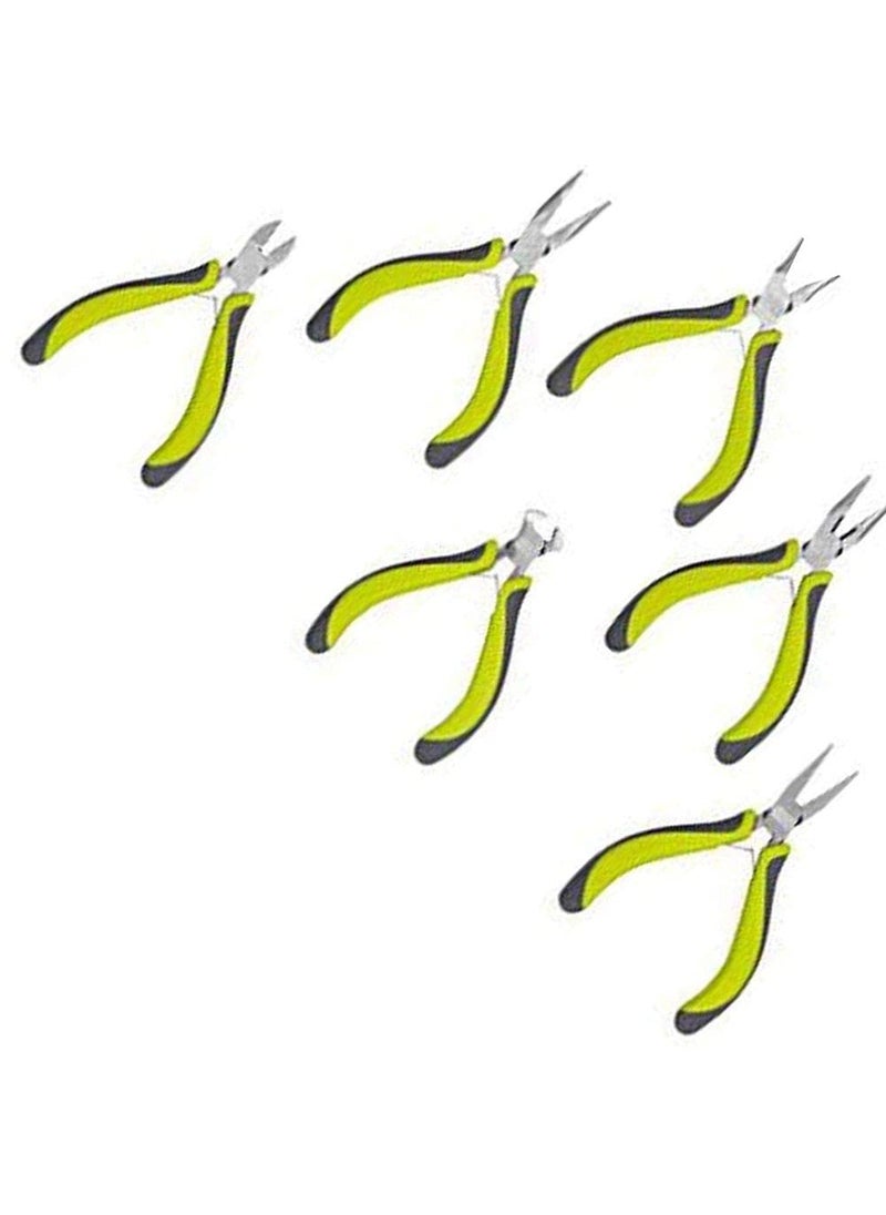 DIY Crafts Diy Crafts CTDIYHI57703 6 Flat Round Nose Pliers Wire Side Cutters Beading Jewellery Making 3 Pack of 6 Multicolor 