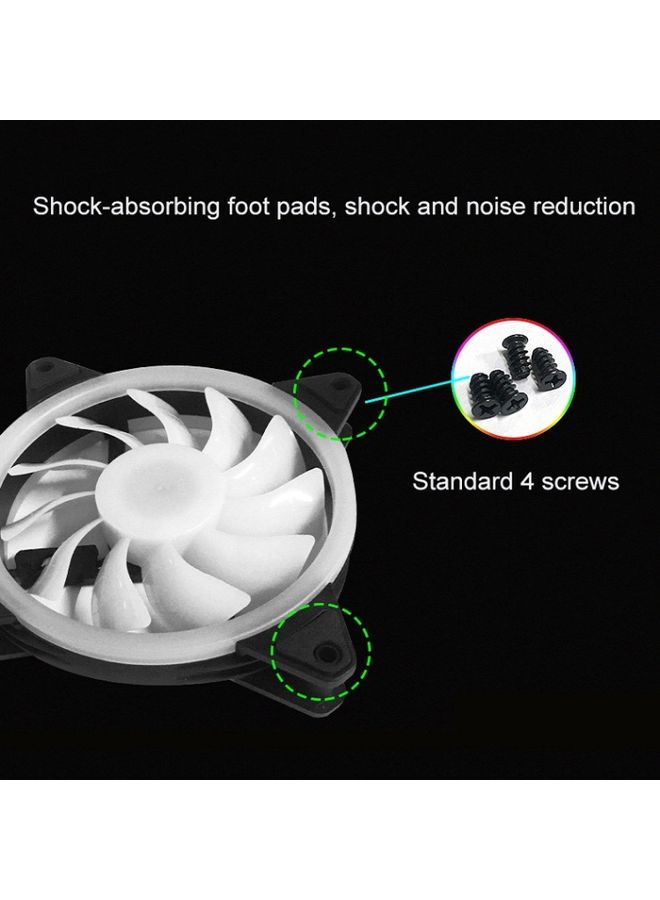 BURAQ Computer CPU RGB luminous Radiator 2 Fans+Remote Control  - Image 3