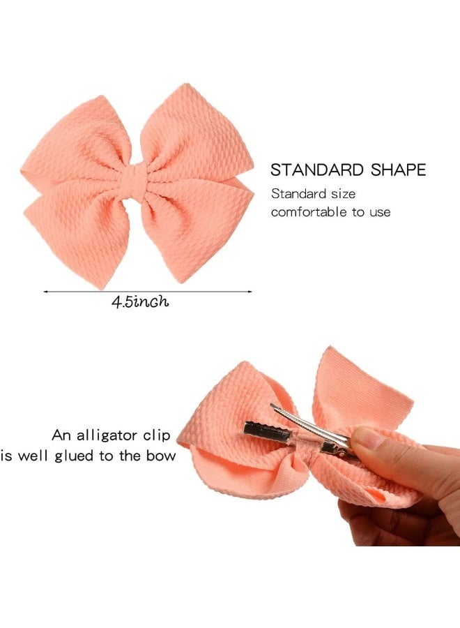 Prohouse 30 PCS Baby Girls Hair Bows Clips Barrettes Waffle Hair Accessories with Alligator Clip for Babies Girl Infant Toddlers Kids Teens - Image 2