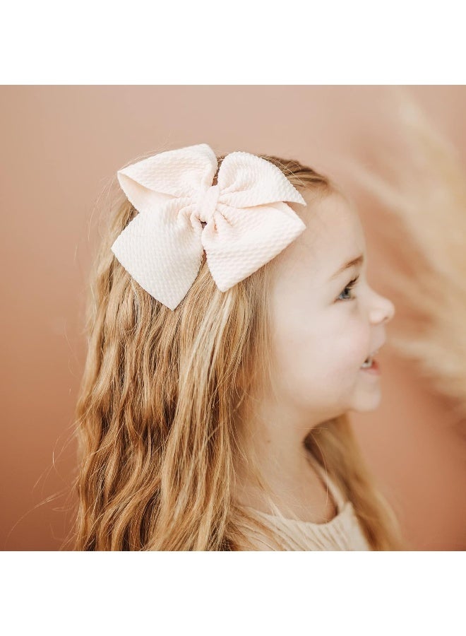 Prohouse 30 PCS Baby Girls Hair Bows Clips Barrettes Waffle Hair Accessories with Alligator Clip for Babies Girl Infant Toddlers Kids Teens - Image 4