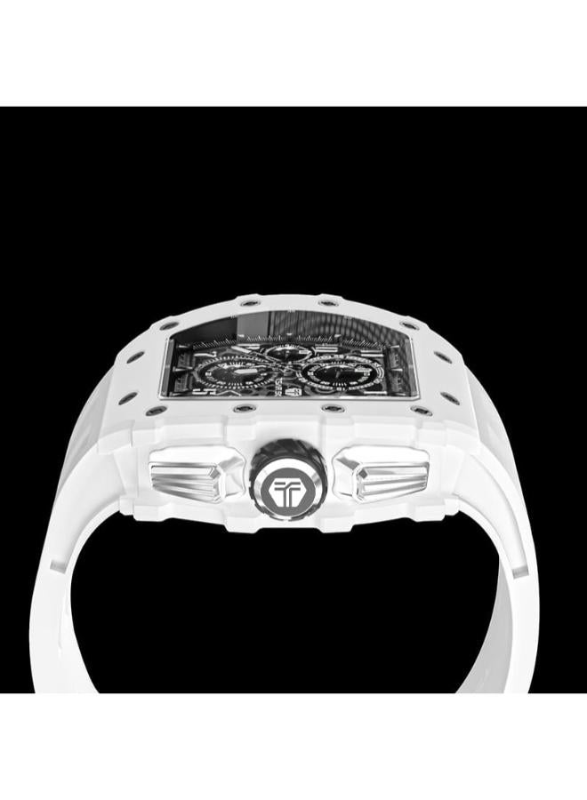 TSAR BOMBA ساعة يد رجالية بسوار سيليكون بعقارب - - Image 4