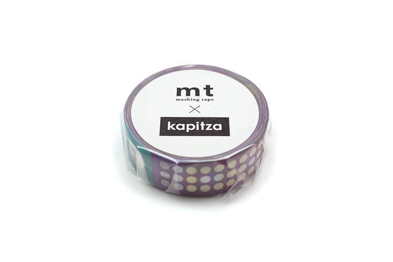 MT mt Washi Masking Tape, 15mm x 7 mtrs Shade -Kapitza Polka Dot Ice, (Pack of 1)  - Image 2