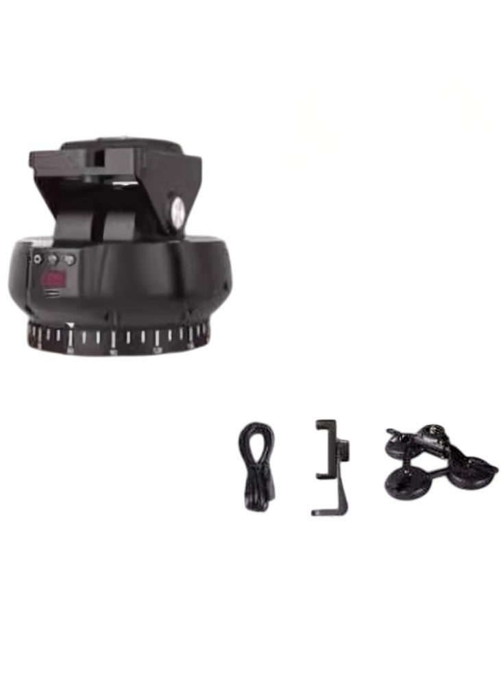 2.4G Electronic Camera Tripod Head, 360 Degree Rotation Portable Motorized Pan Tilt Head, Compact Motorized Panoramic Tripod Head With Wireless Remote Control, (Set 5)  - Image 1
