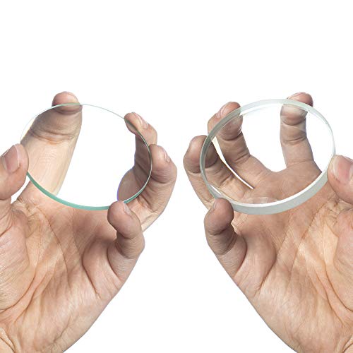 Amlong Crystal Premium Optical Glass Double Convex and Concave Lens Set, 75mm Diameter, 20cm Focal Length, 2 Pieces Set - Image 1